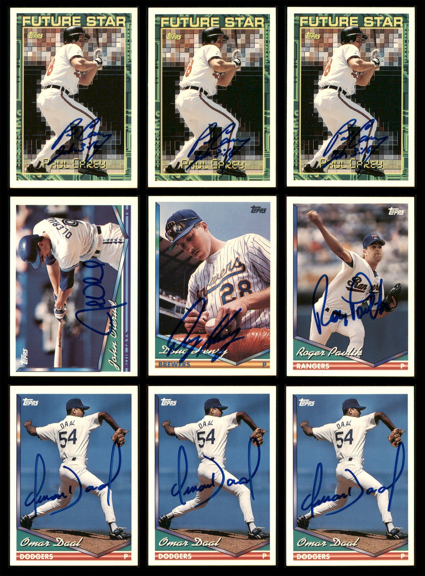 1994 Topps Baseball Autographed Cards Lot Of 42 SKU #185558