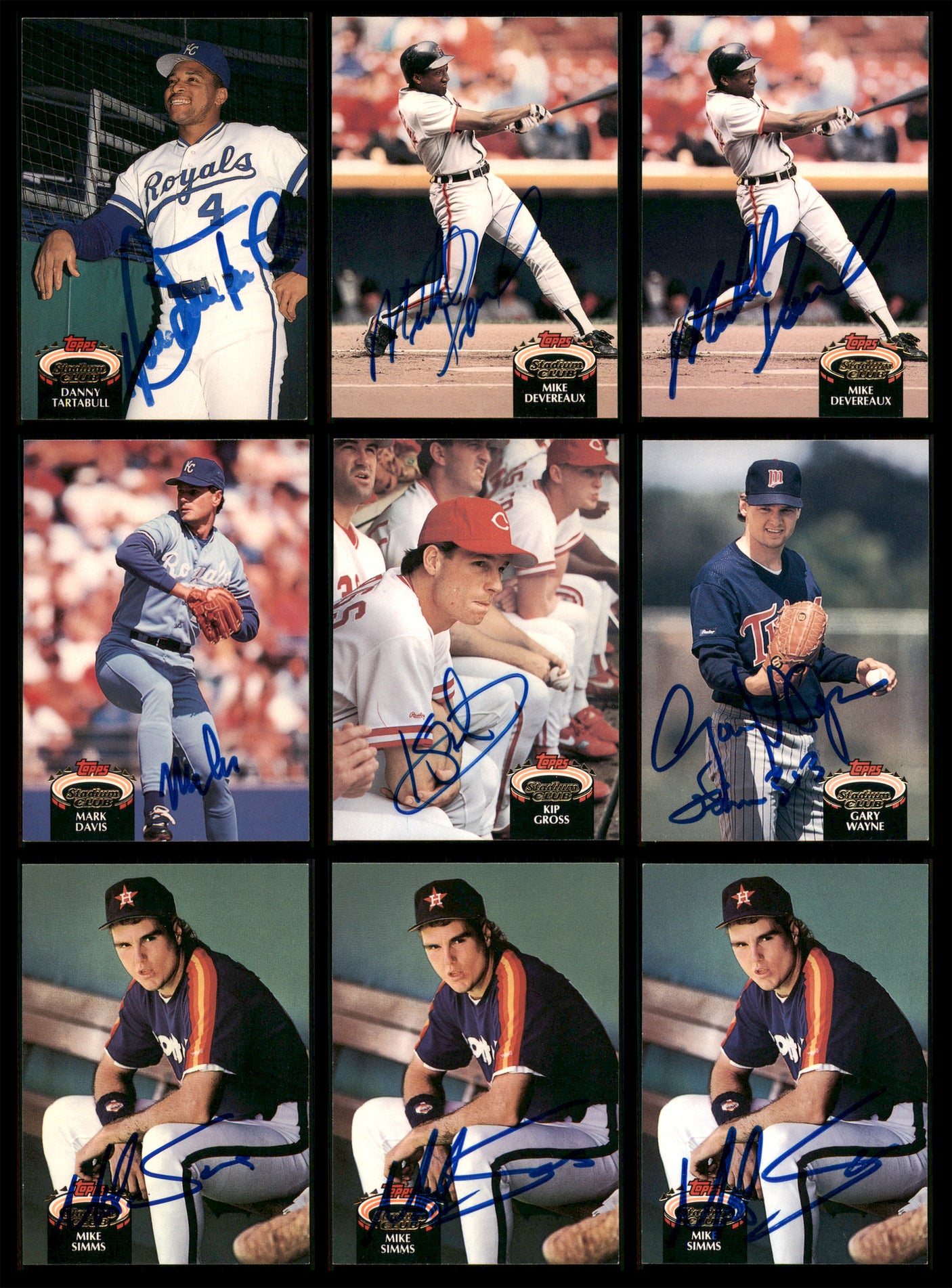 1992 Topps Stadium Club Baseball Autographed Cards Lot Of 75 SKU #185560