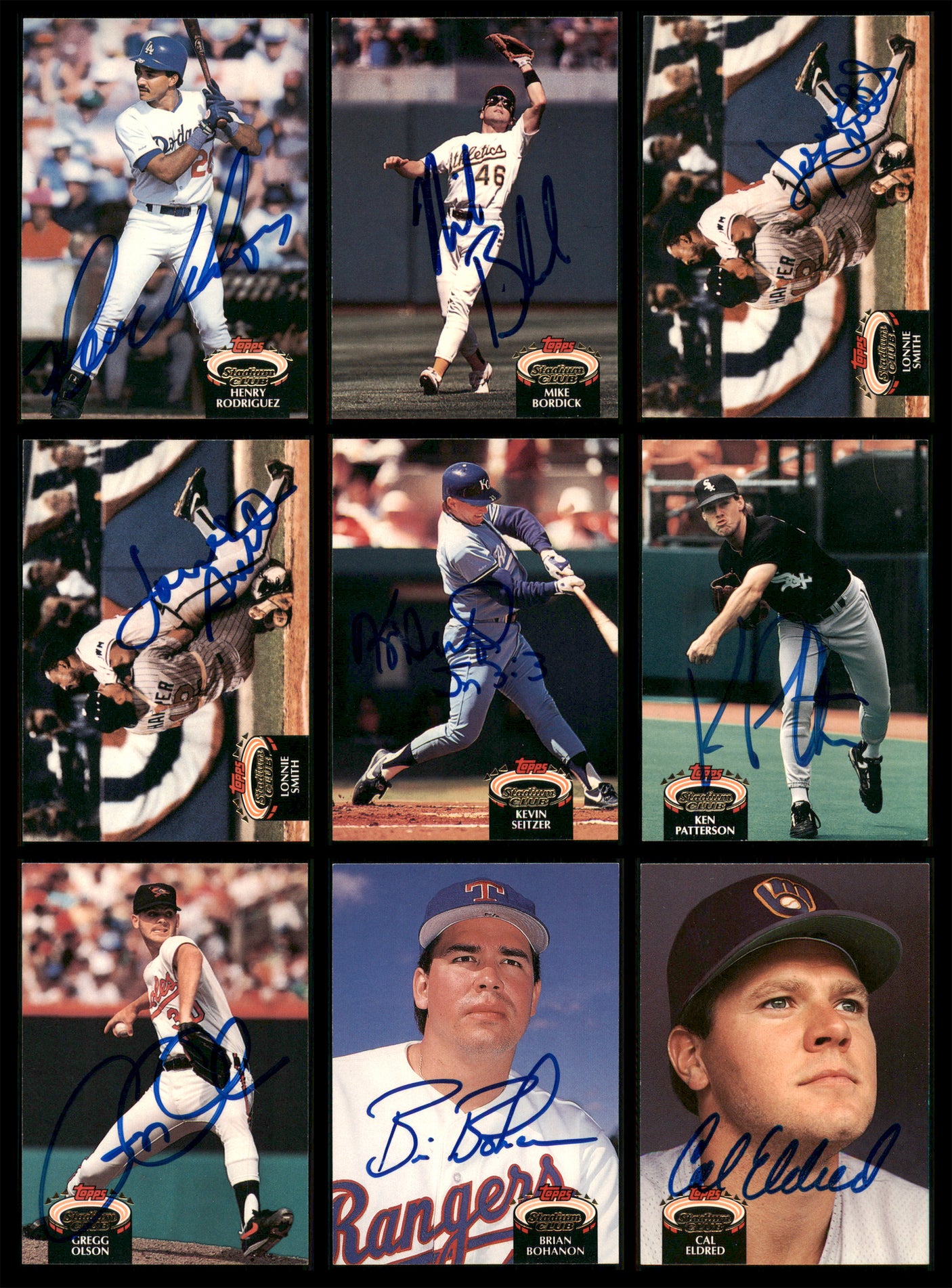 1992 Topps Stadium Club Baseball Autographed Cards Lot Of 75 SKU #185560
