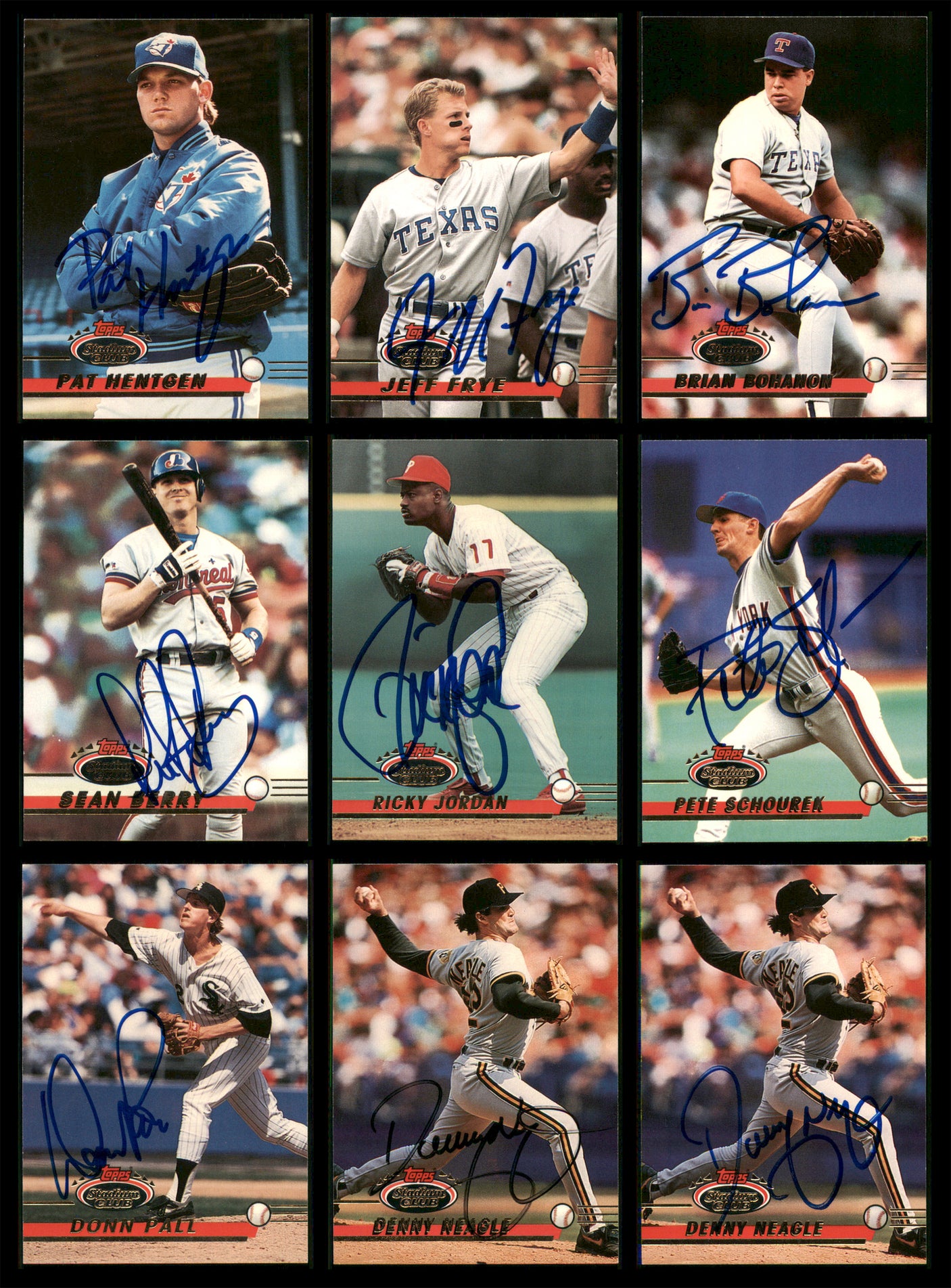 1993 Topps Stadium Club Baseball Autographed Cards Lot Of 35 SKU #185561
