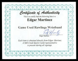 Edgar Martinez Unsigned Game Used Rawlings Navy Blue Wristband Seattle Mariners With Signed Certificate Stock #211910