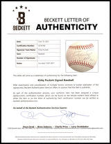 Kirby Puckett Autographed Official Baseball Minnesota Twins "HOF 2001" Steiner & Beckett BAS #AC56760