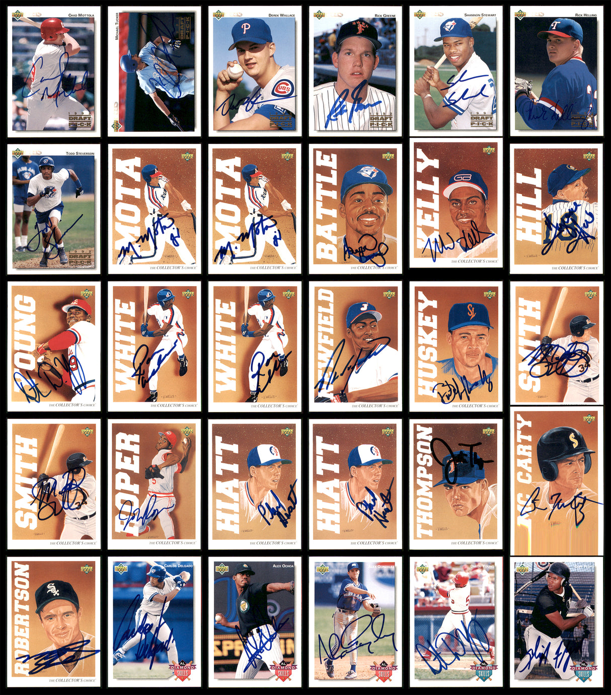 1992 Upper Deck Minor League Baseball Autographed Cards Lot Of 123 SKU #185572