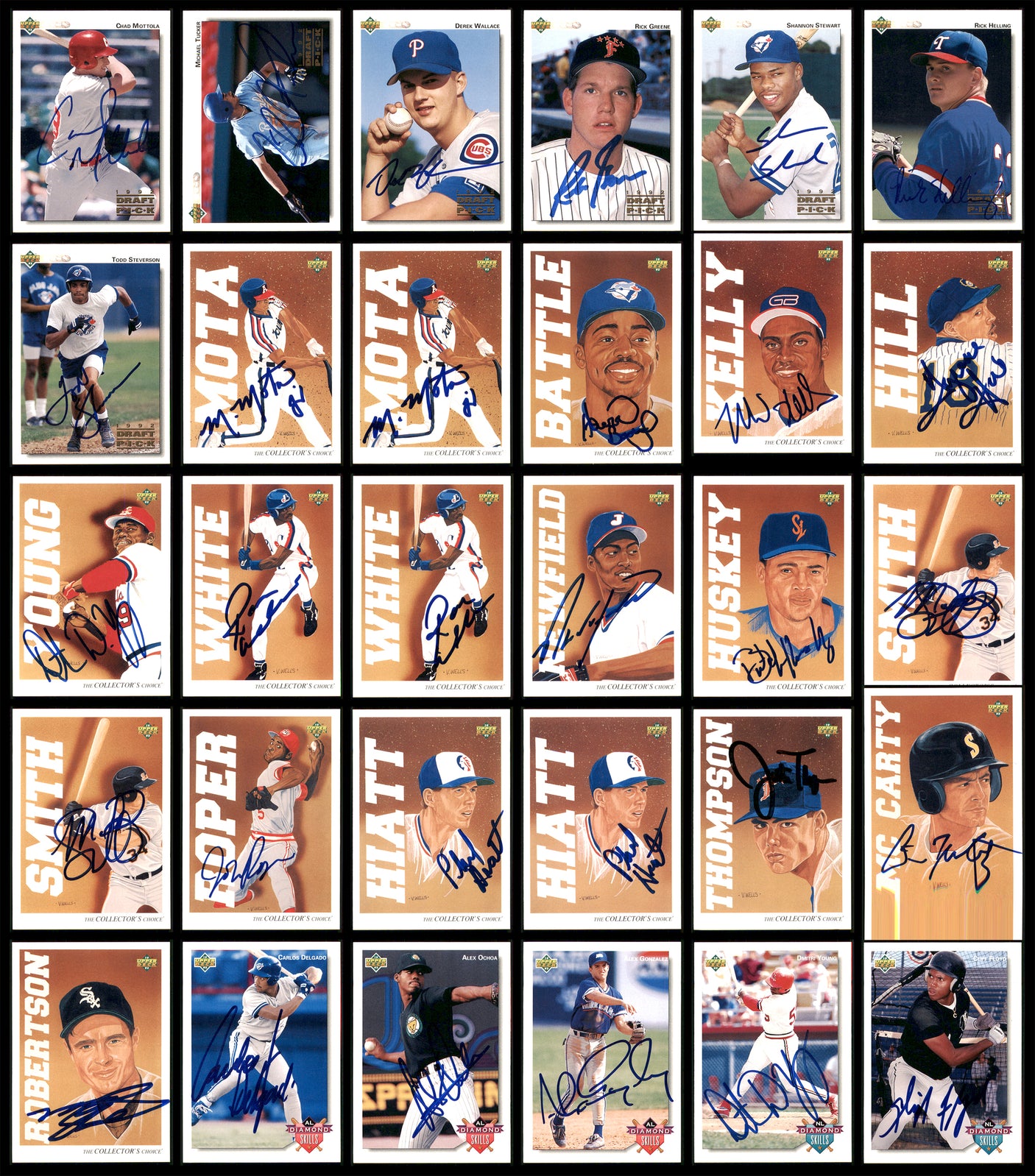 1992 Upper Deck Minor League Baseball Autographed Cards Lot Of 123 SKU #185572