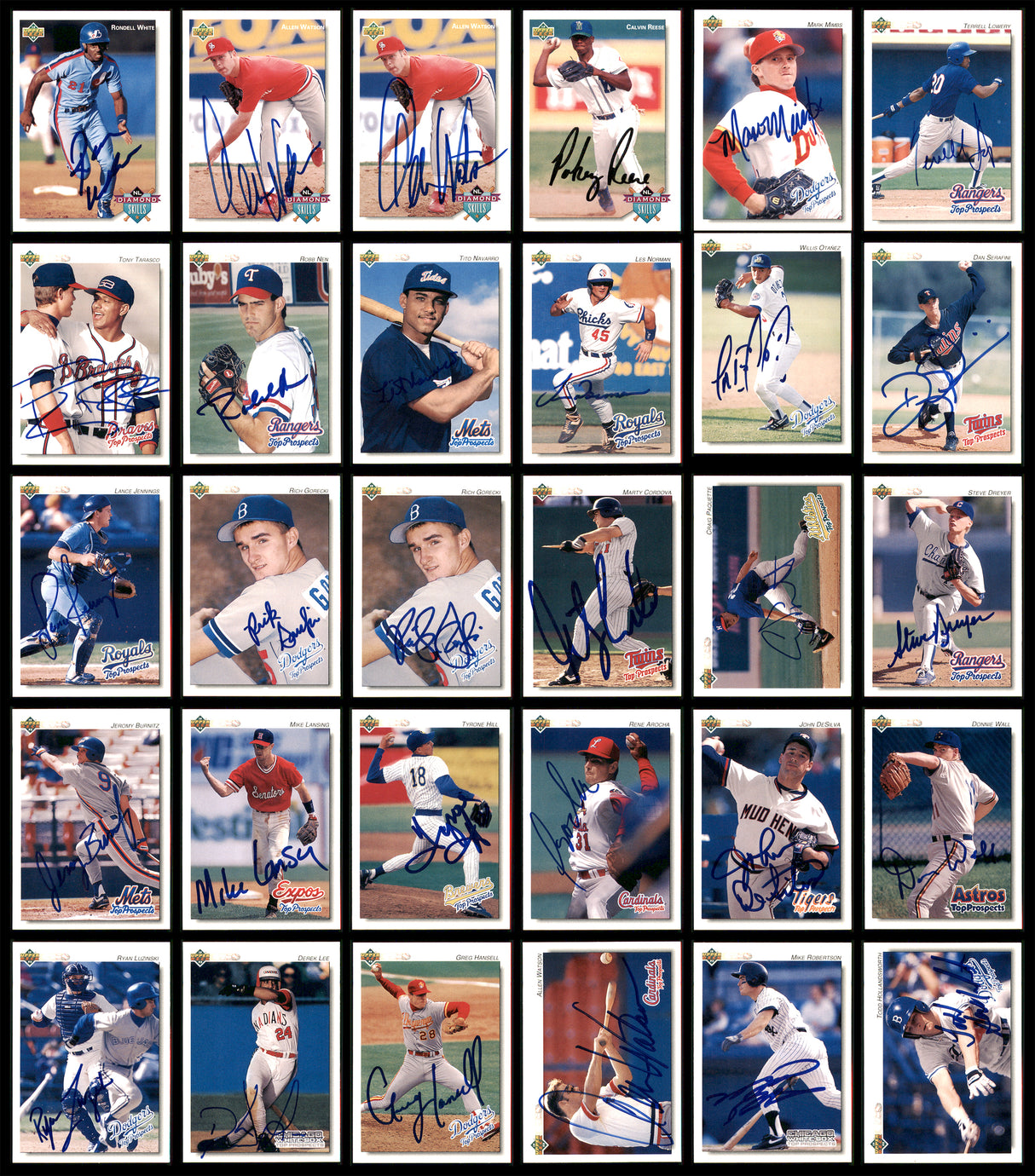 1992 Upper Deck Minor League Baseball Autographed Cards Lot Of 123 SKU #185572