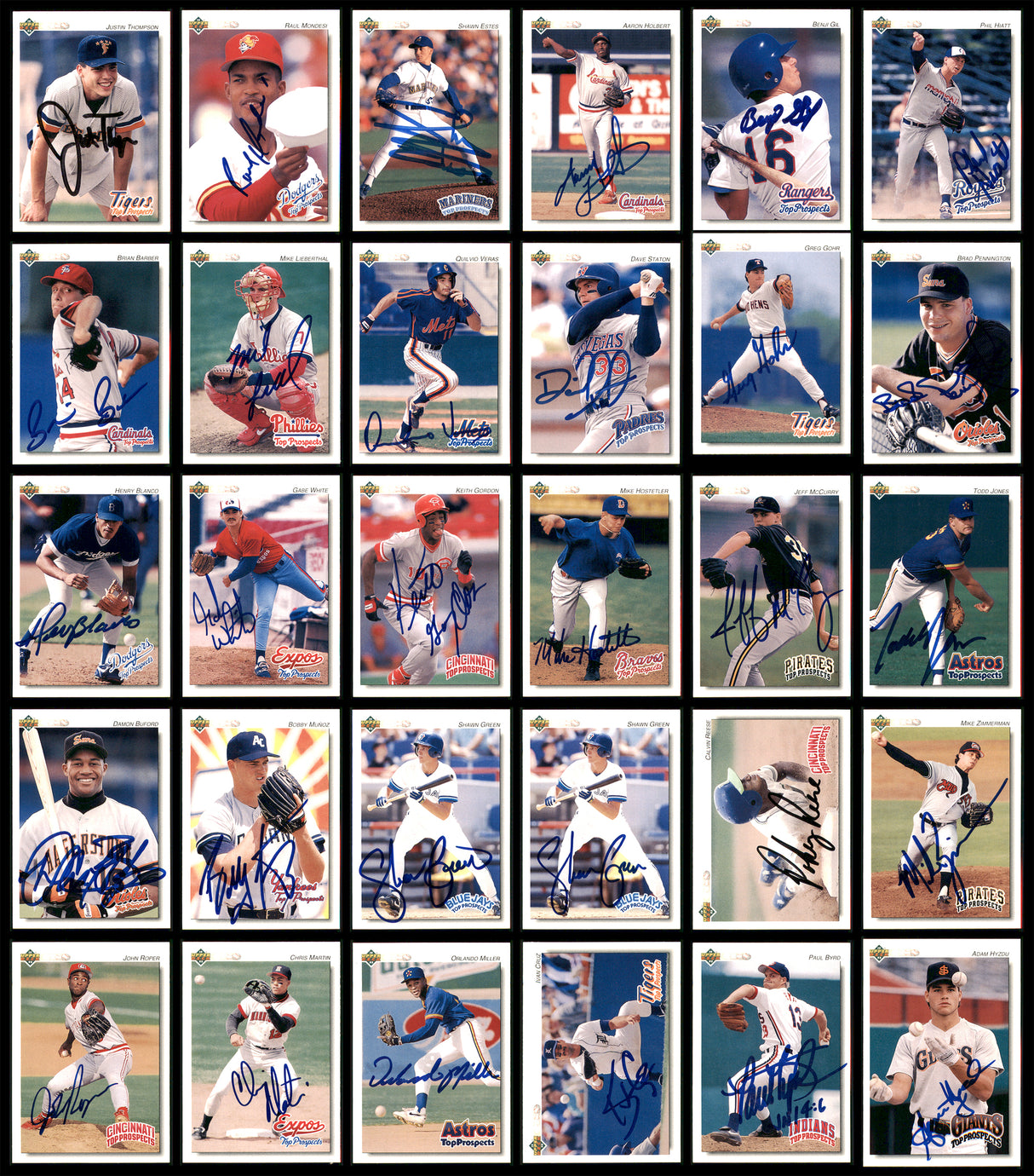 1992 Upper Deck Minor League Baseball Autographed Cards Lot Of 123 SKU #185572