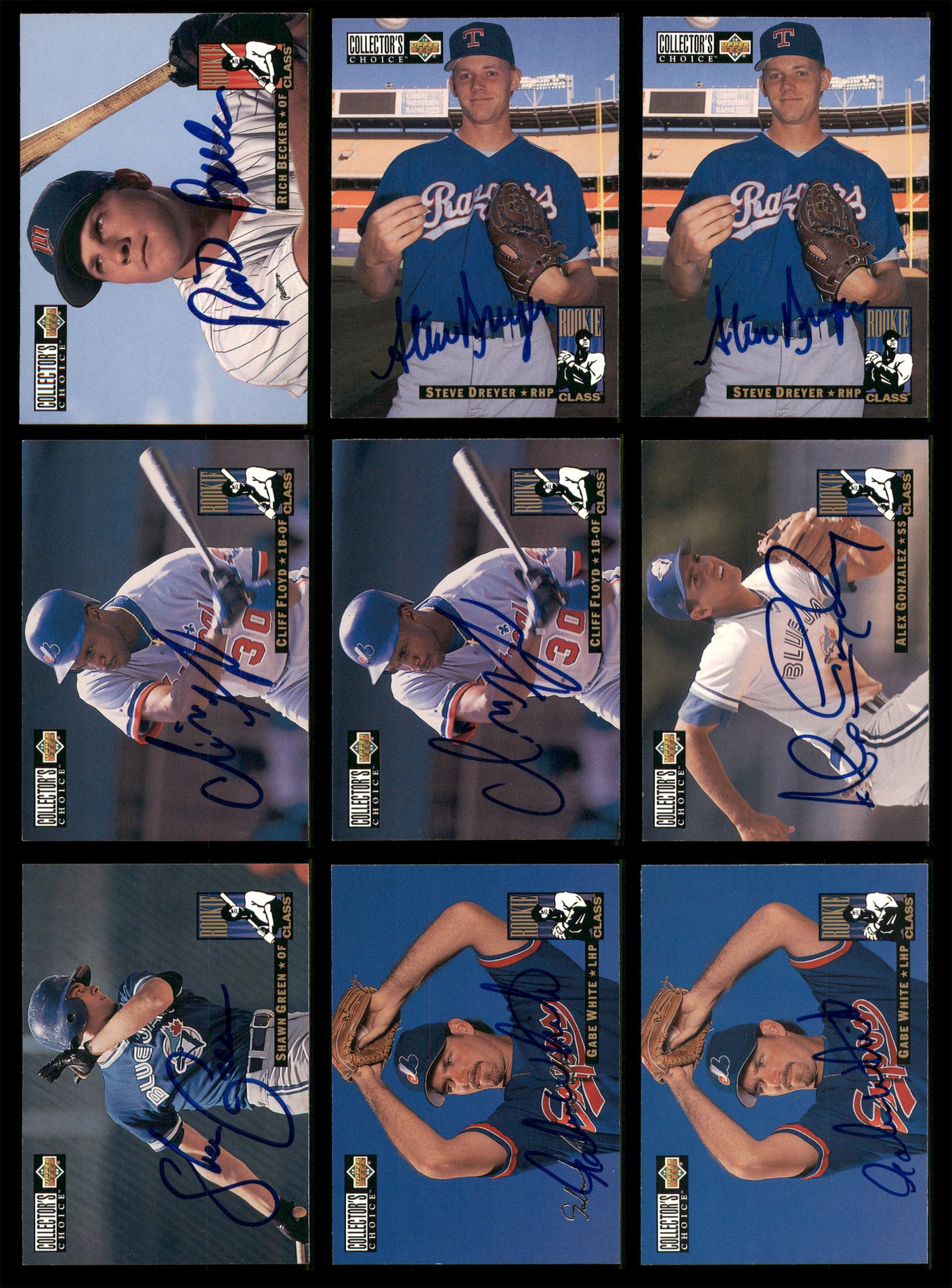 1994 Upper Deck Collector's Choice Baseball Autographed Cards Lot Of 87 SKU #185576