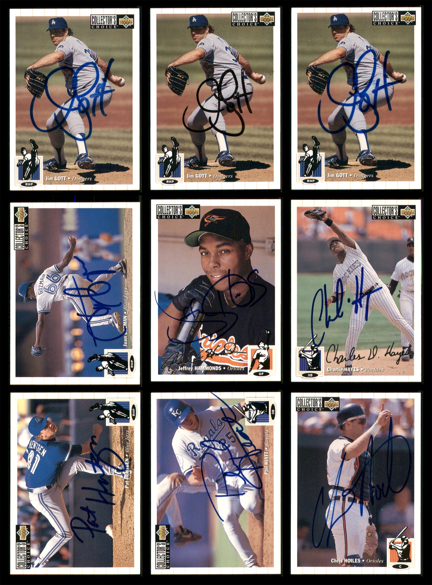 1994 Upper Deck Collector's Choice Baseball Autographed Cards Lot Of 87 SKU #185576