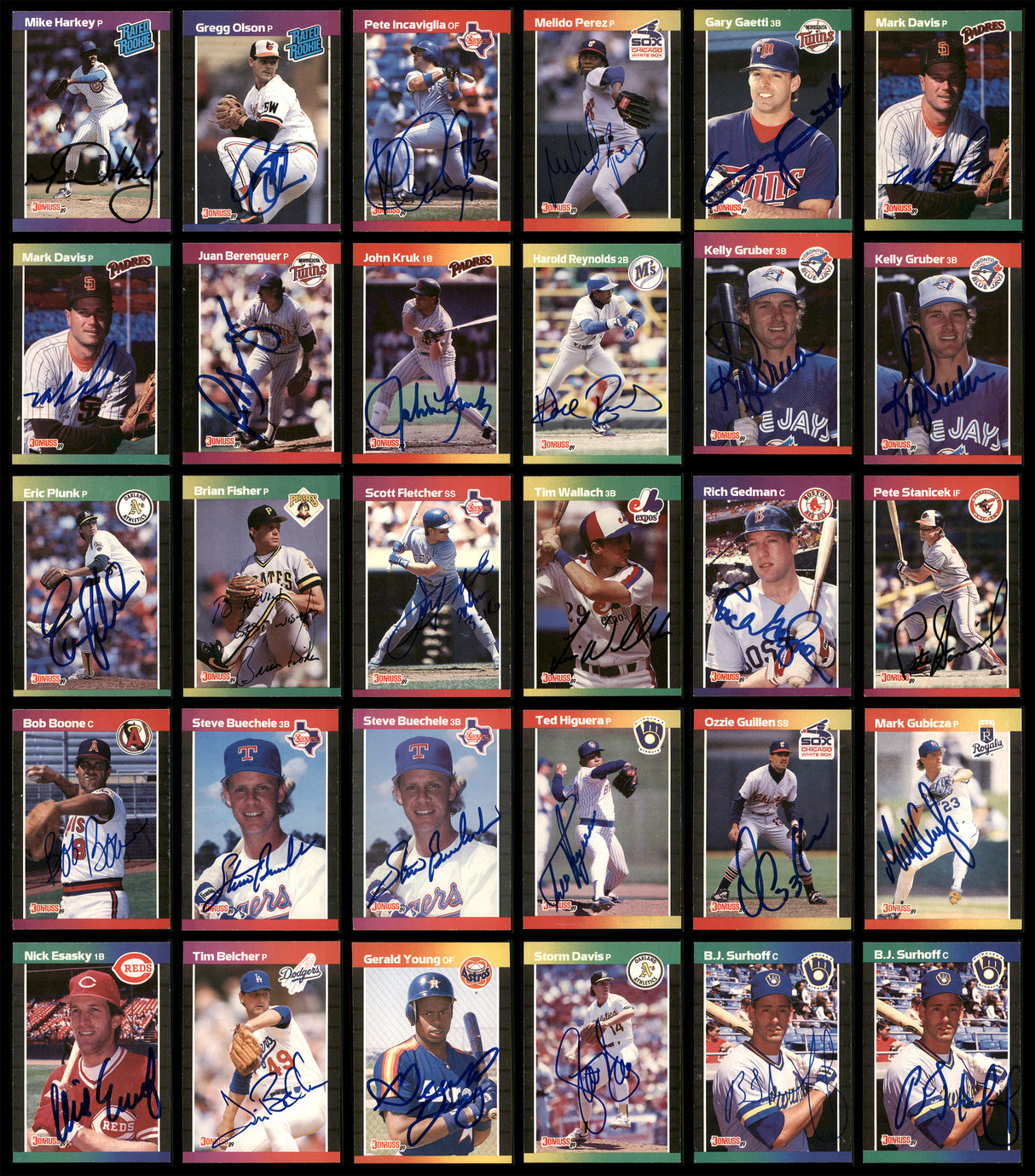 1989 Donruss Baseball Autographed Cards Lot Of 152 SKU #185581