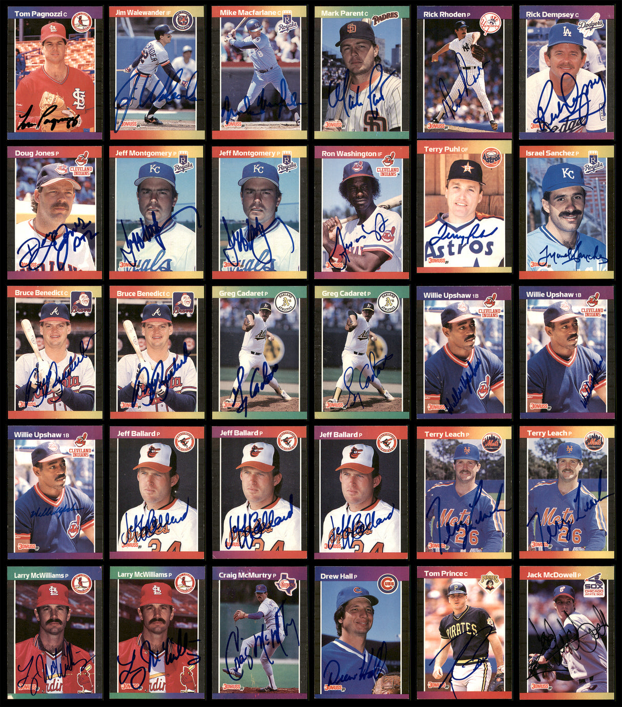 1989 Donruss Baseball Autographed Cards Lot Of 152 SKU #185581