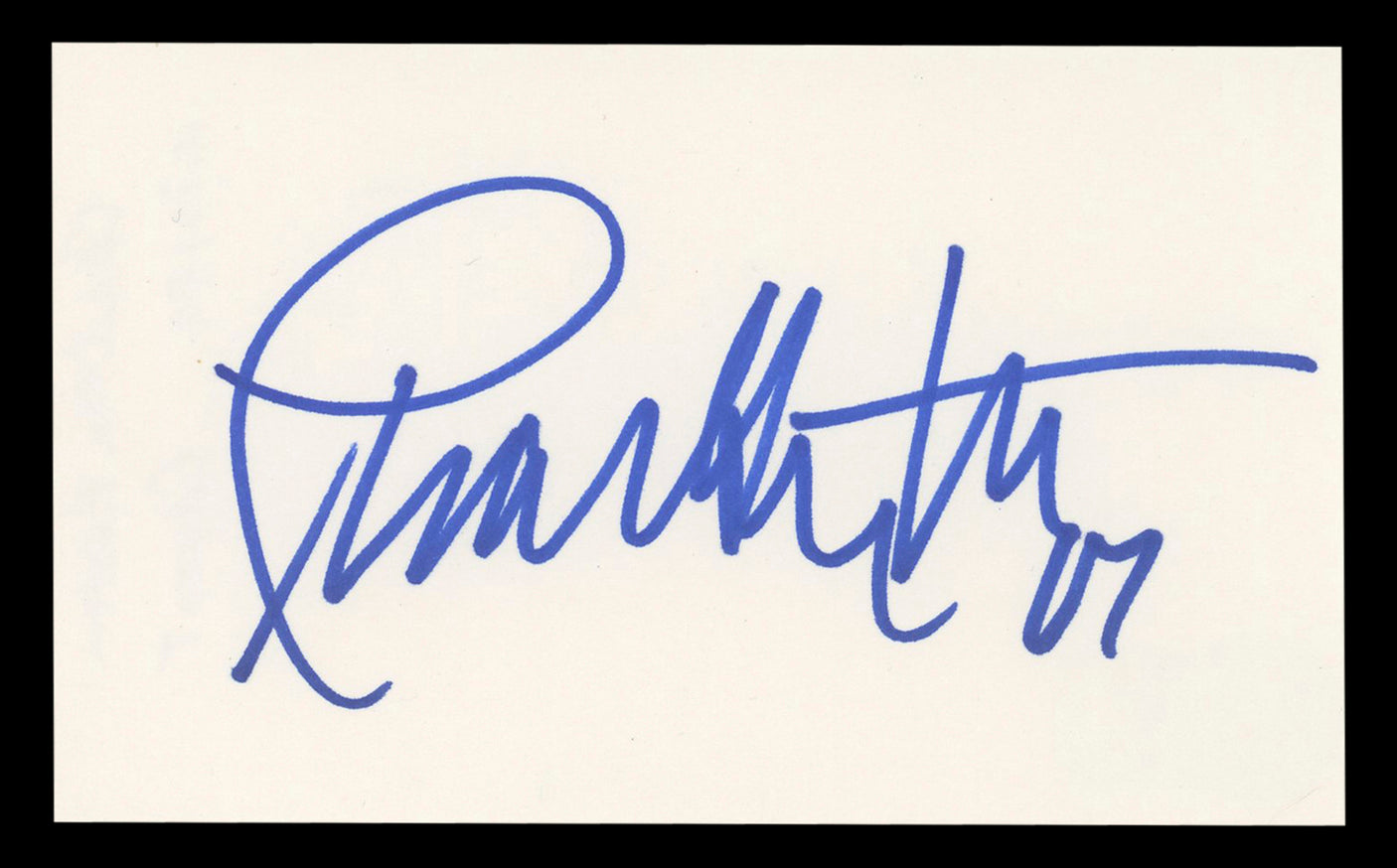 Charlton Heston Ben-Hur Authentic Signed 3x5 Index Card BAS LOA #AC26996