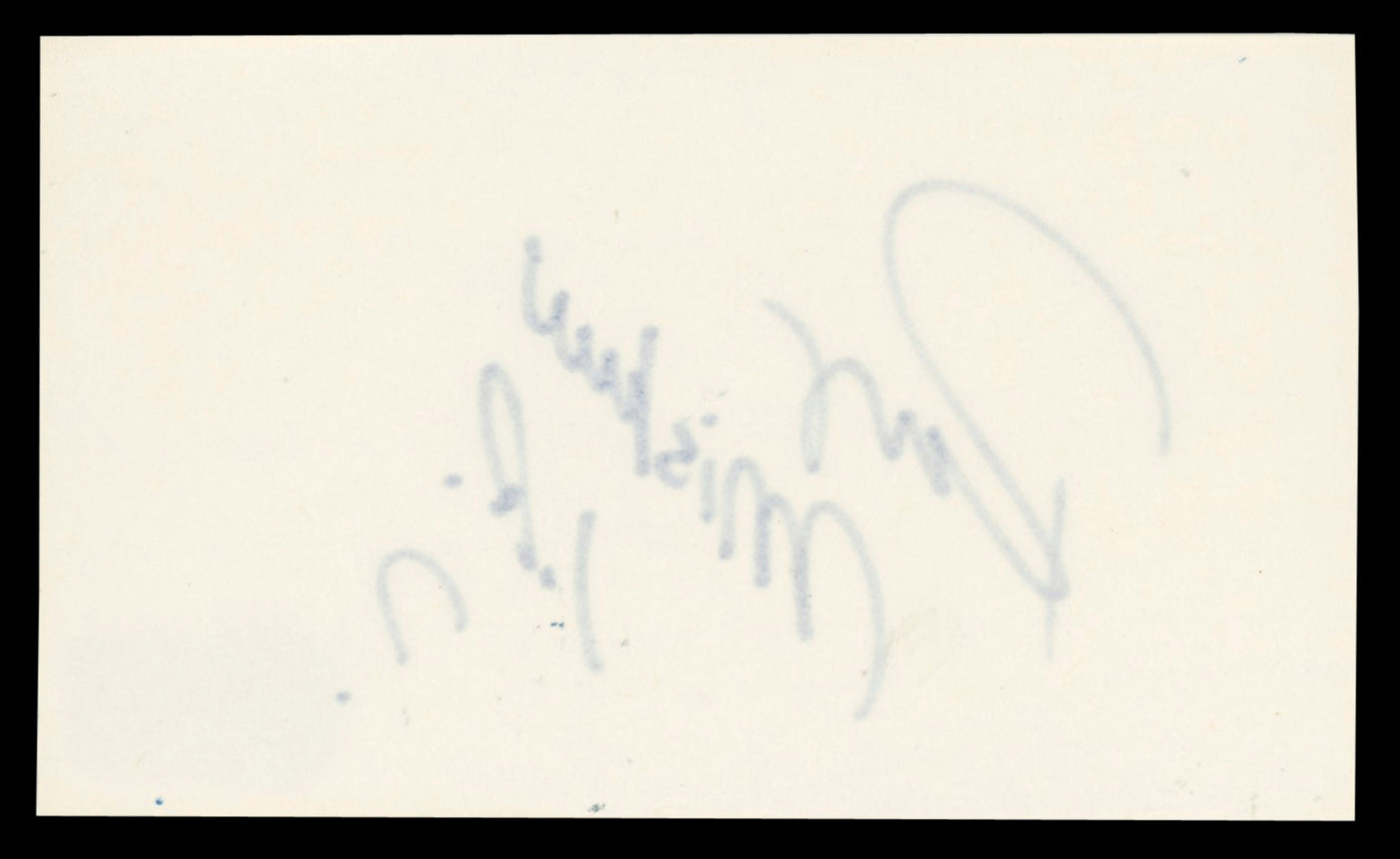 WWE Rey Mysterio Jr. "?" Authentic Signed 3x5 Index Card BAS #BT03515