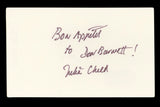 Julia Child Television Host "Bon Apetit" Signed 3x5 Index Card BAS #AD70367