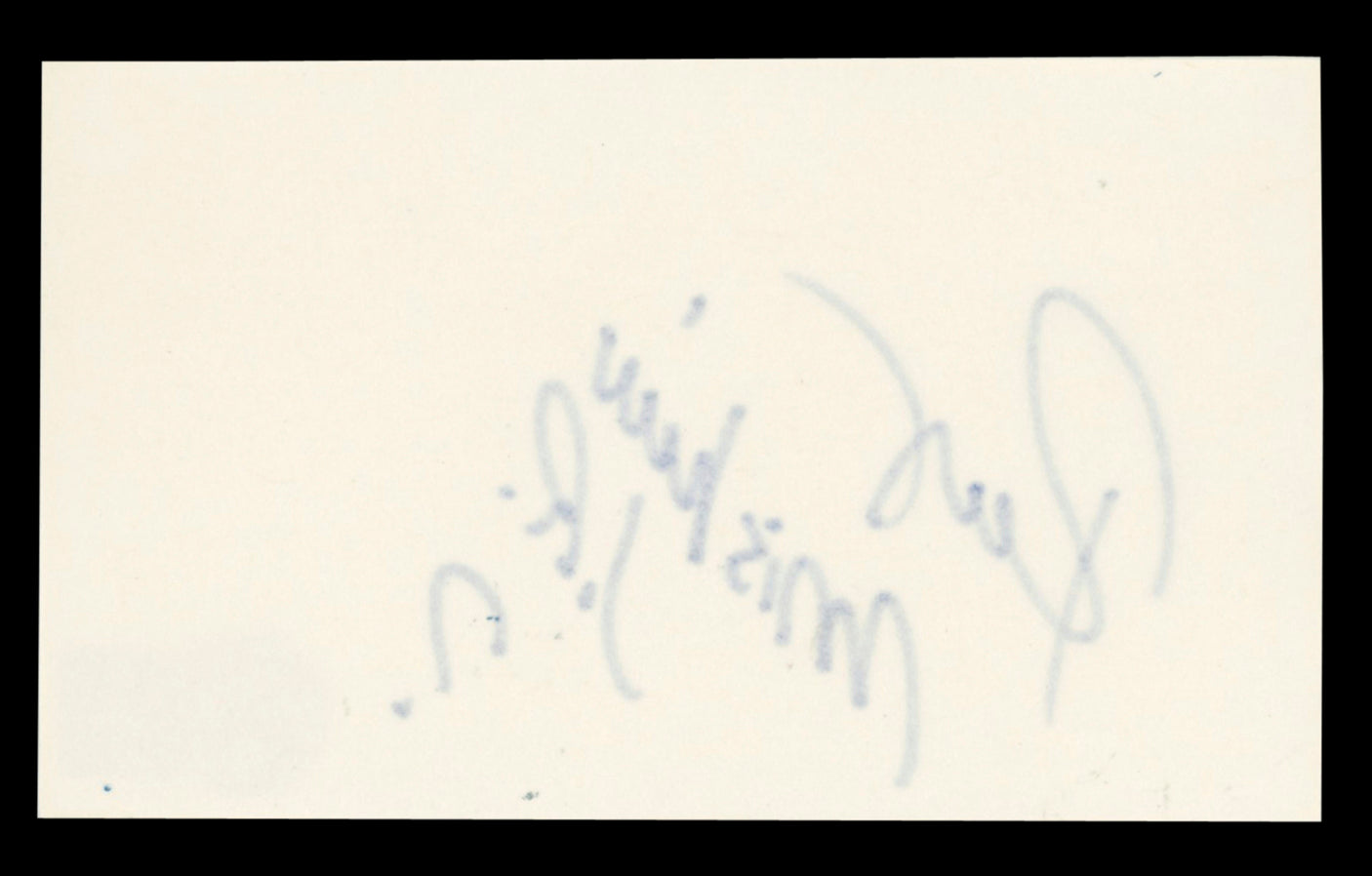 WWE Rey Mysterio Jr. "?" Authentic Signed 3x5 Index Card BAS #BT03514