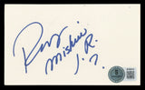WWE Rey Mysterio Jr. "?" Authentic Signed 3x5 Index Card BAS #BT03513