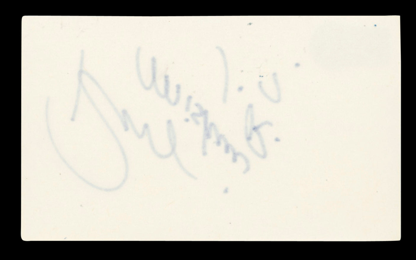 WWE Rey Mysterio Jr. "?" Authentic Signed 3x5 Index Card BAS #BT03513