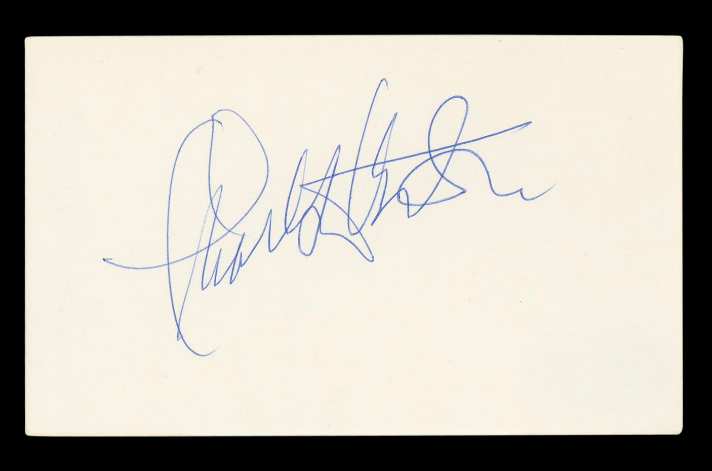 Charlton Heston Ben-Hur Authentic Signed 3x5 Index Card BAS LOA #AC26999
