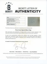 Perry Como Authentic Signed & Framed 2.5x3 Album Page Cut Signature BAS #BN29245