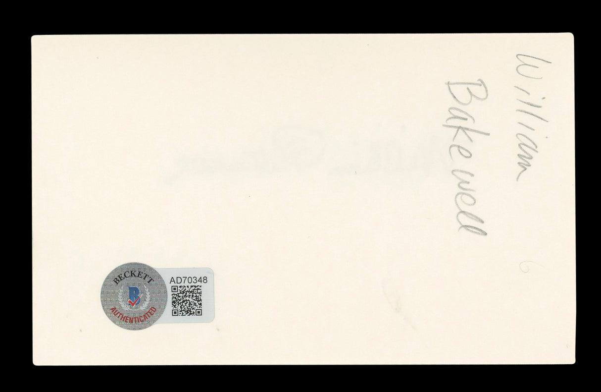 William Bakewell Quiet on the Western Front Signed 3x5 Index Card BAS #AD70348