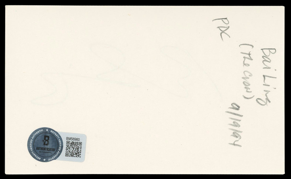 Bai Ling The Crow Authentic Signed 3x5 Index Card Autographed BAS #BM56960