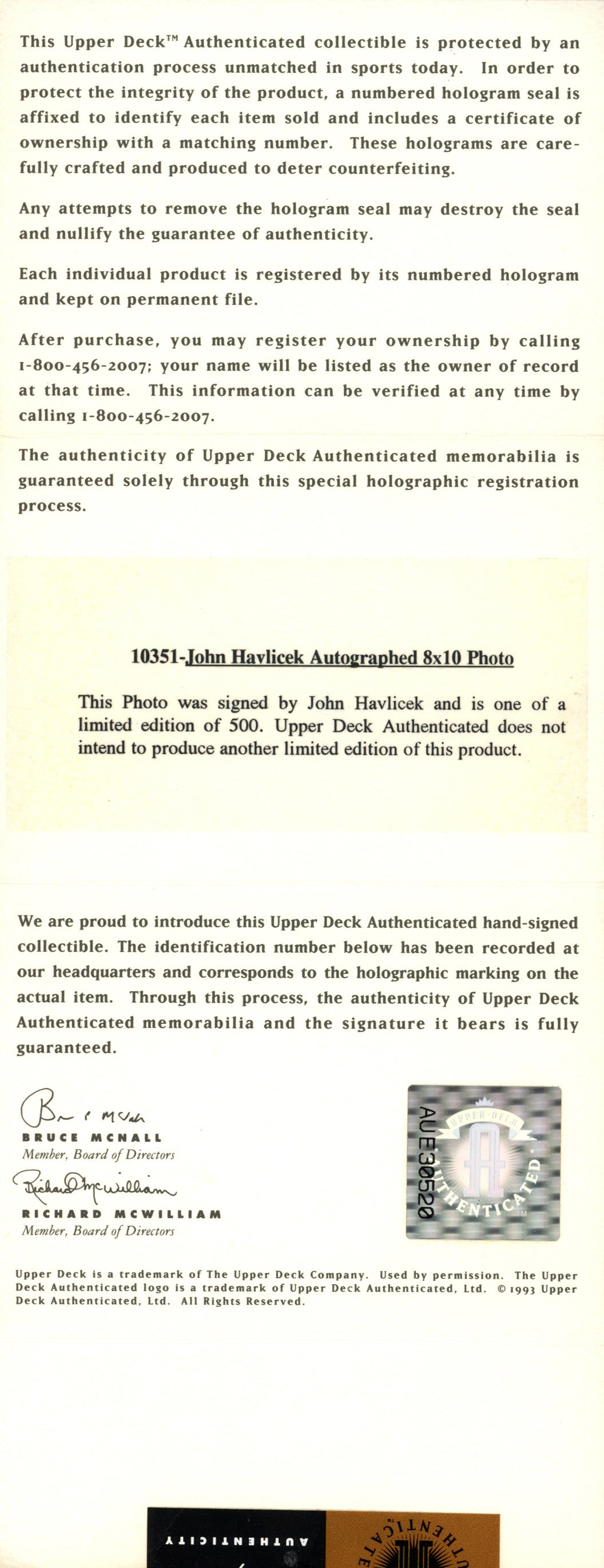 John Havlicek Autographed Framed 8x10 Photo Boston Celtics UDA Holo #AUE30520