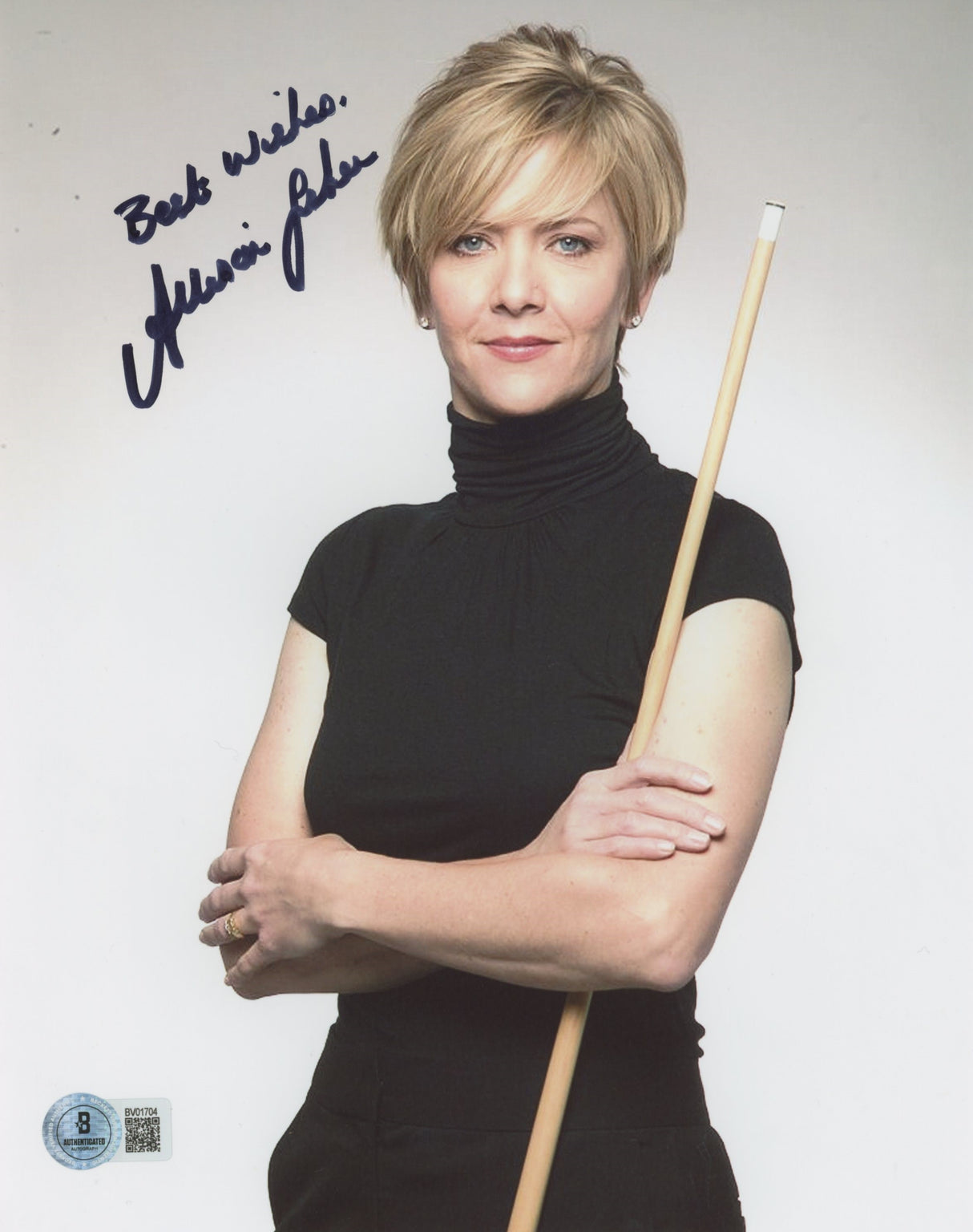 Allison Fisher "Best Wishes" Authentic Signed 8x10 Vertical Photo BAS 1