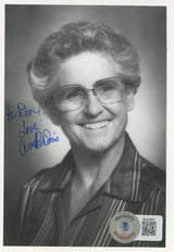 Ann B. Davis The Brady Bunch "Hi Don! Love" Signed 3.5x5 Photo BAS #BK43307