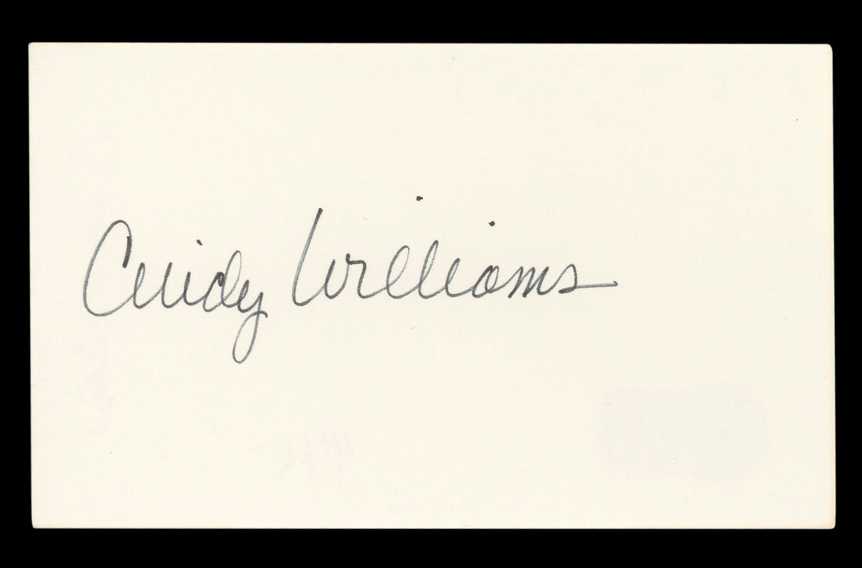 Cindy Williams Happy Days Authentic Signed 3x5 Index Card BAS #BL96544