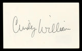Cindy Williams Happy Days Authentic Signed 3x5 Index Card BAS #BL96545