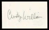 Cindy Williams Happy Days Authentic Signed 3x5 Index Card BAS #BL96545