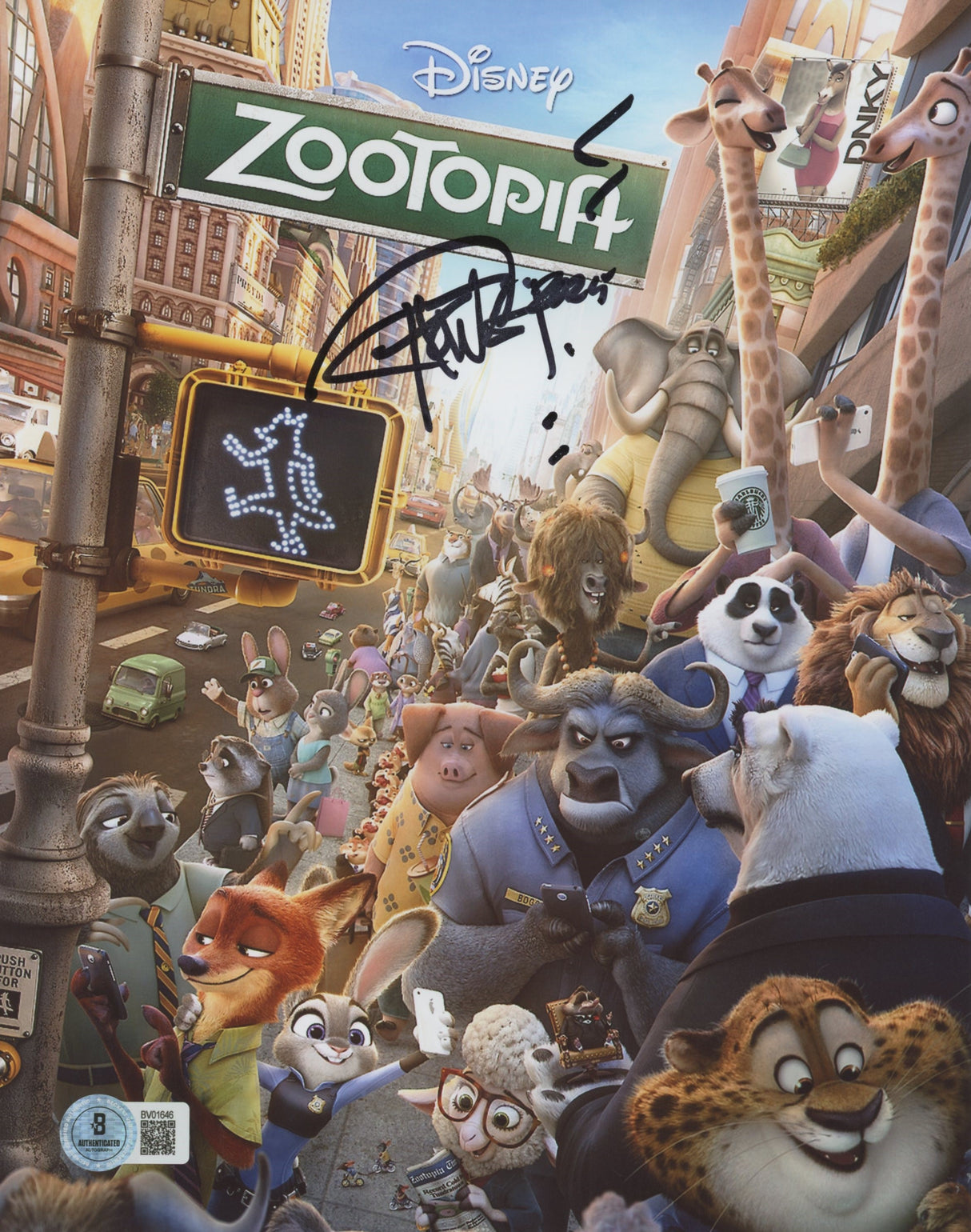 Tommy Chong Zootopia Authentic Signed 8x10 Vertical Photo BAS 20