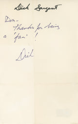 Dick Sargent Bewitched Authentic Signed 5.5x8.5 Handwritten Letter BAS #BK43272
