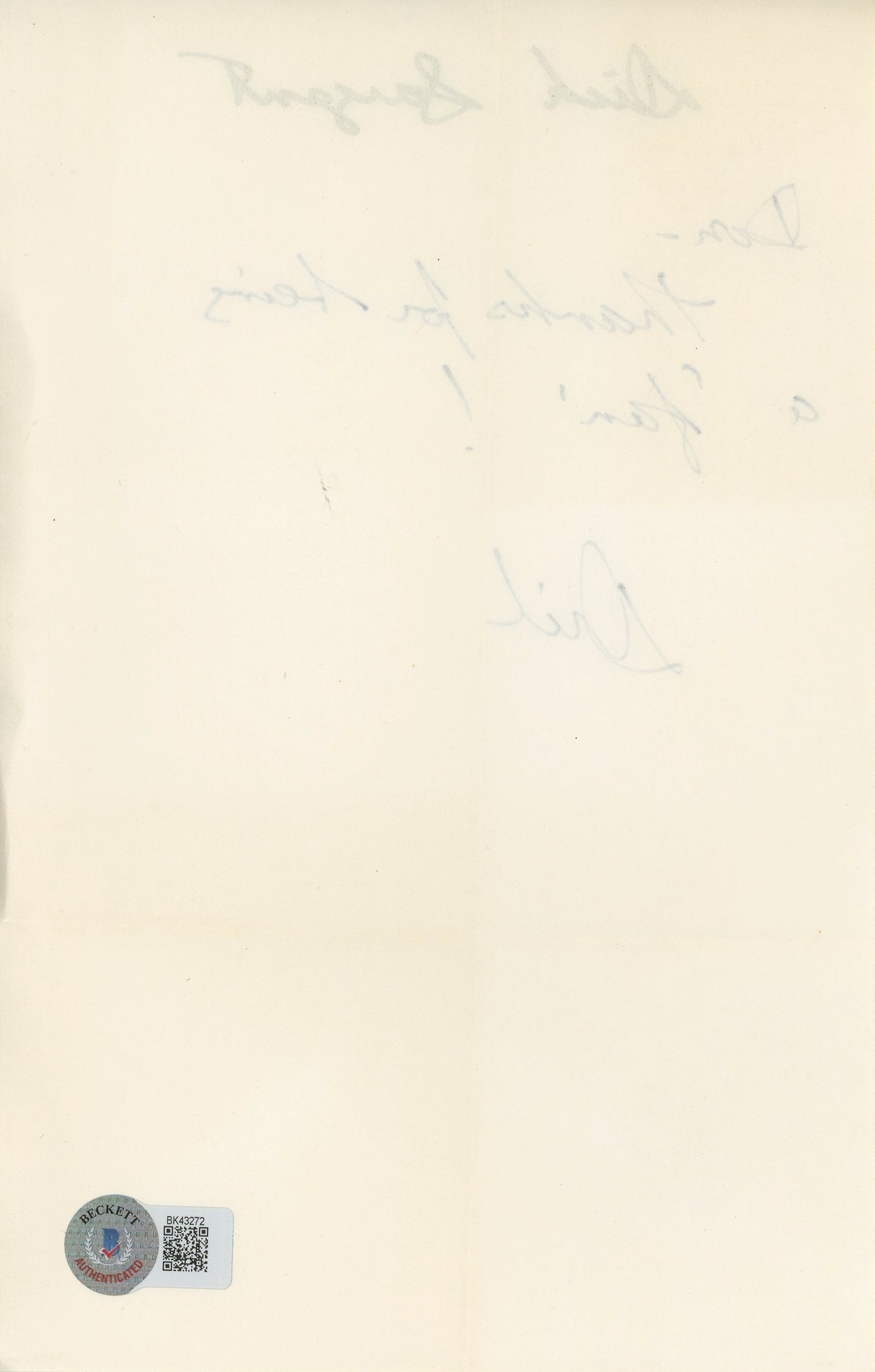 Dick Sargent Bewitched Authentic Signed 5.5x8.5 Handwritten Letter BAS #BK43272