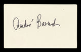 Andr Baruch Radio Personality Signed 3x5 Index Card Autographed BAS #BM57033
