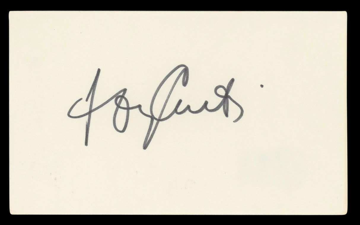 Tony Curtis Some Like It Hot Authentic Signed 3x5 Index Card BAS #BL98541