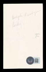 Dolph Lundgren The Expendables Authentic Signed 3x5 Index Card BAS #BL96415