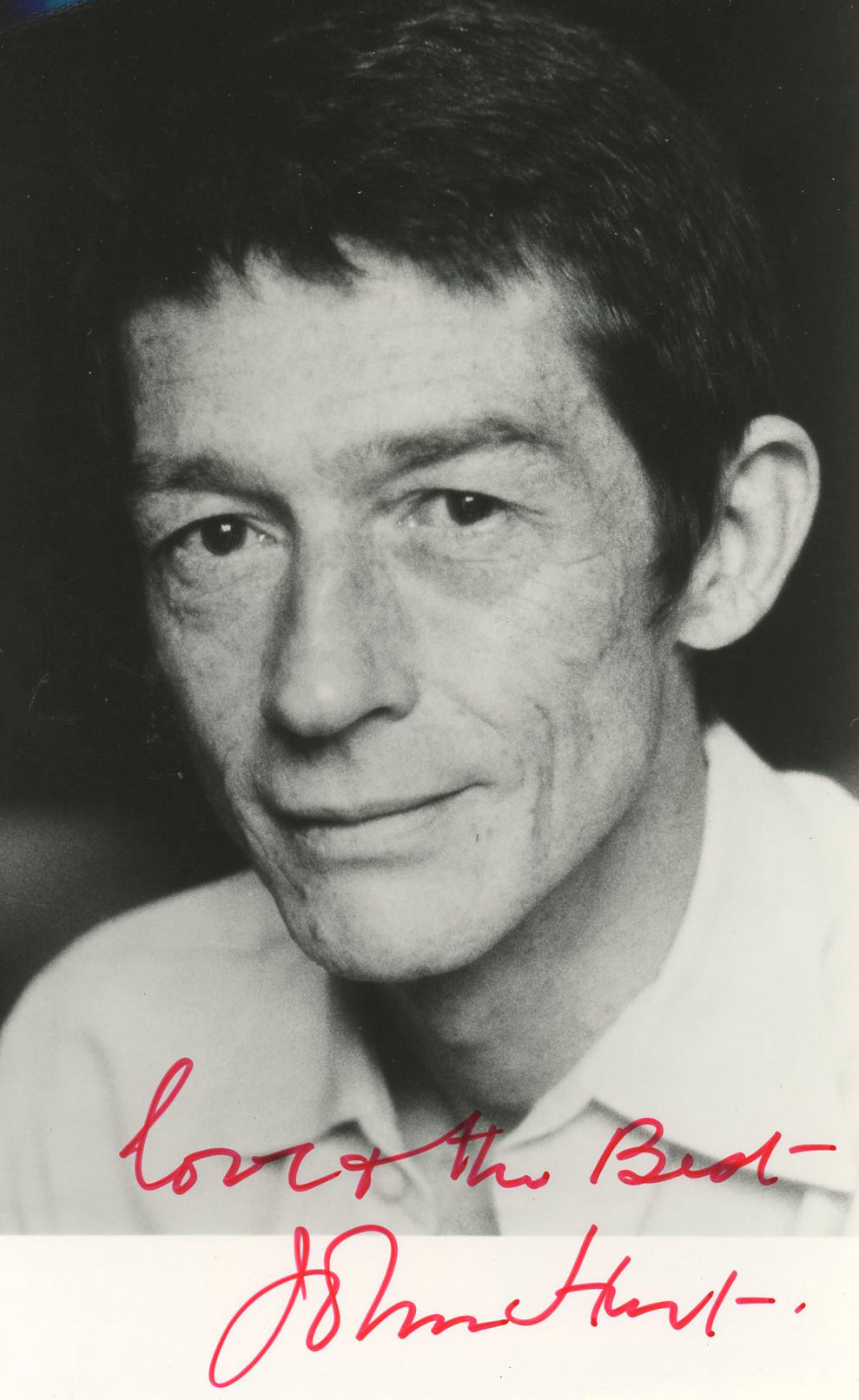 John Hurt 1984 Authentic Signed 3.5x5.5 Black & White Photo BAS #BL76424