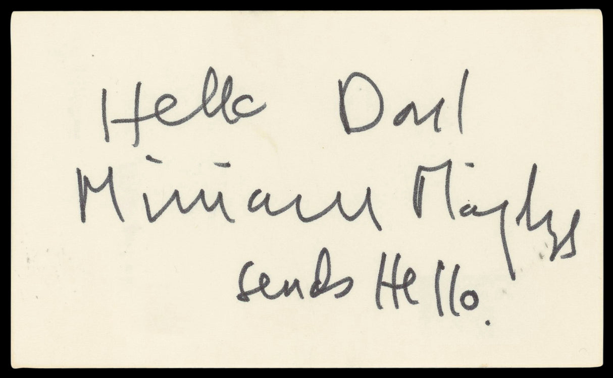 Miriam Margolyes Romeo + Juliet Authentic Signed 3x5 Index Card BAS #BN89400