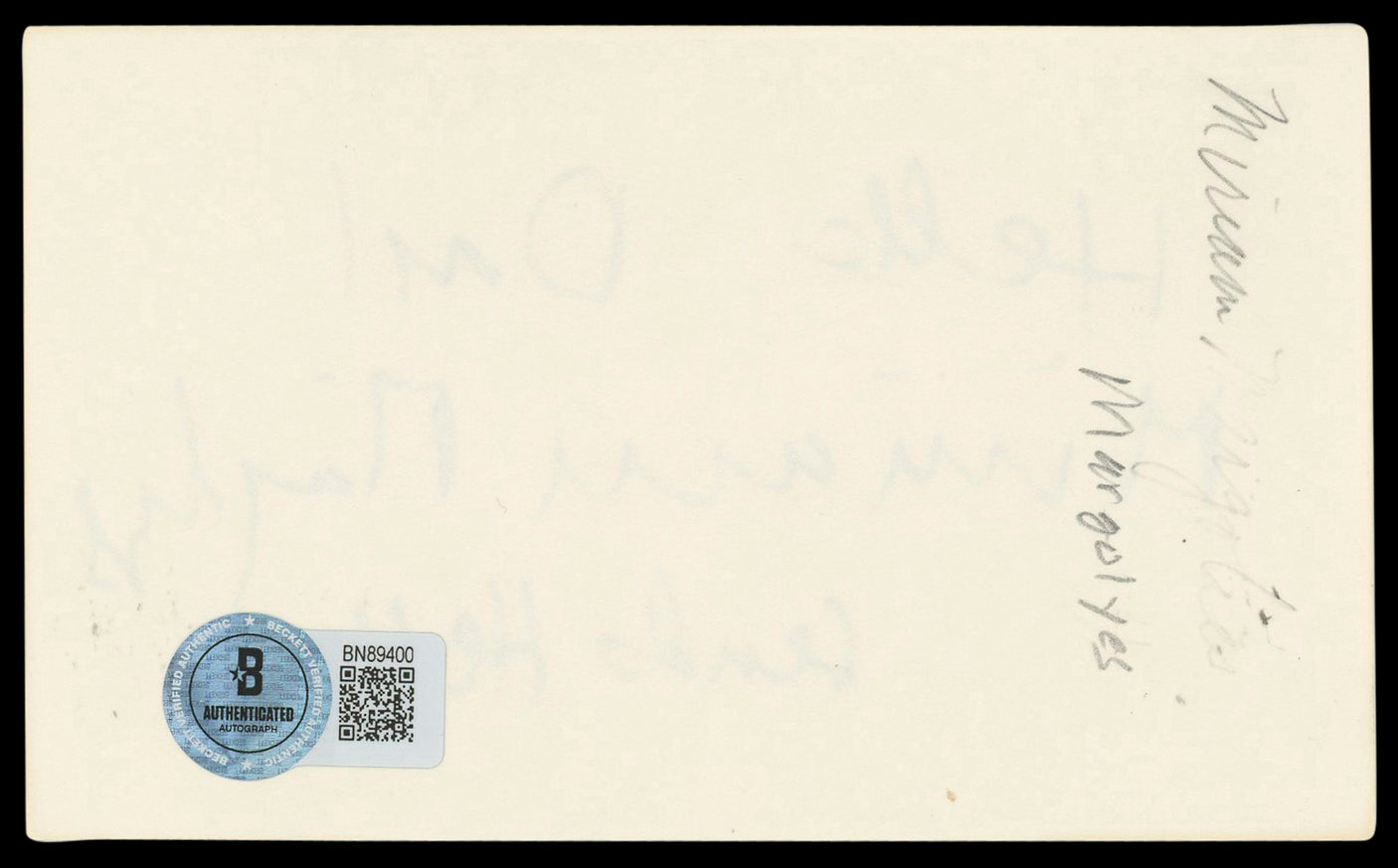 Miriam Margolyes Romeo + Juliet Authentic Signed 3x5 Index Card BAS #BN89400