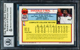Shaquille Shaq O'Neal Autographed 1992 Topps Rookie Card #362 Orlando Magic Auto Grade Gem Mint 10 Beckett BAS Stock #206318
