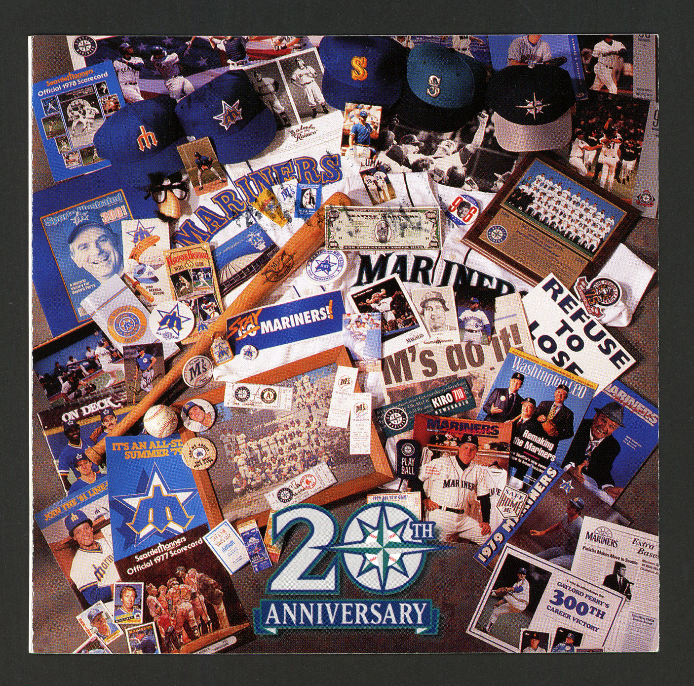 Dave Niehaus Autographed 4.75x4.75 CD Cover Seattle Mariners 20th Anniversary MCS Holo Stock #181115