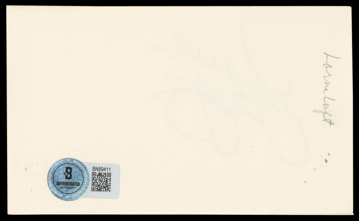 Lorna Luft Grease 2 Authentic Signed 3x5 Index Card Autographed BAS #BN89411