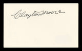 Clayton Moore The Lone Ranger Authentic Signed 3x5 Index Card BAS #BL96565