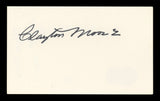 Clayton Moore The Lone Ranger Authentic Signed 3x5 Index Card BAS #BL96566