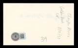 Clayton Moore The Lone Ranger Authentic Signed 3x5 Index Card BAS #BL96566