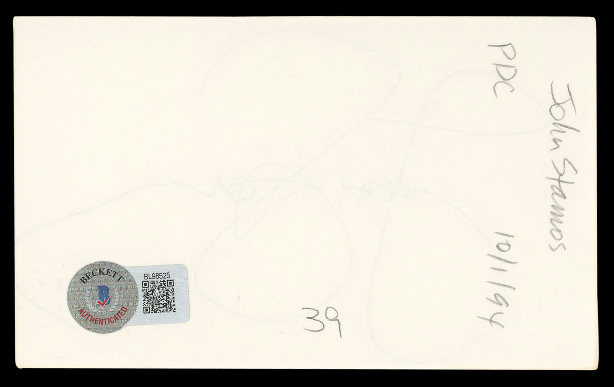 John Stamos Full House Authentic Signed 3x5 Index Card Autographed BAS #BL98525