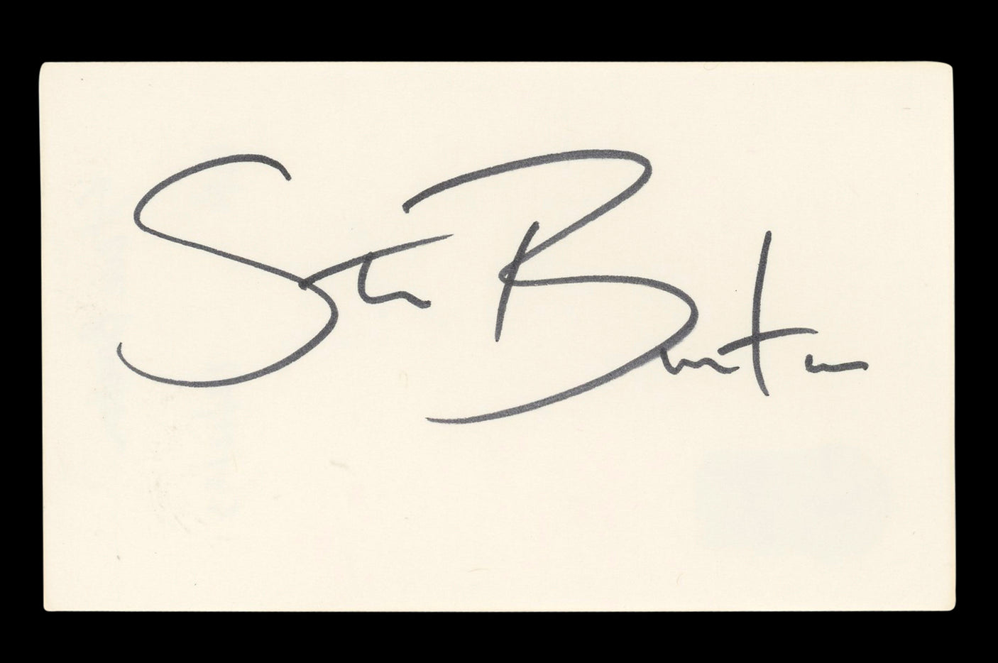 Steve Burton General Hospital Signed 3x5 Index Card Autographed BAS #AD70136