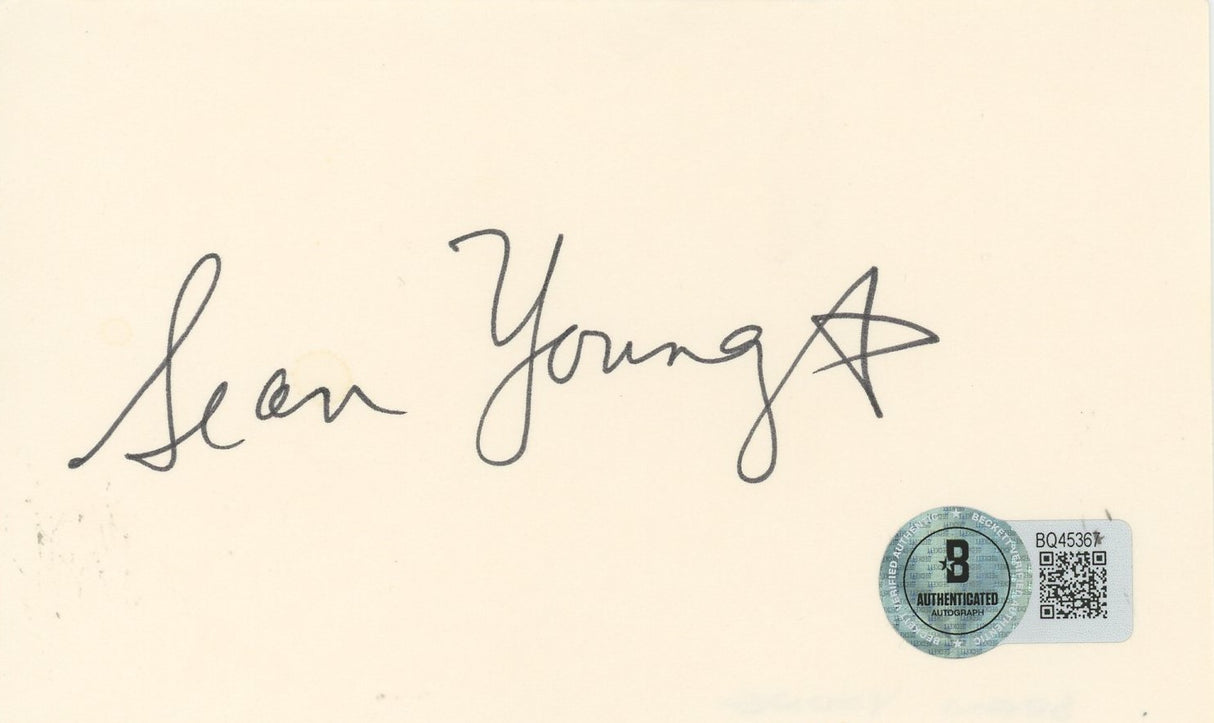 Sean Young Blade Runner Authentic Signed 3x5 Index Card BAS #BQ45367