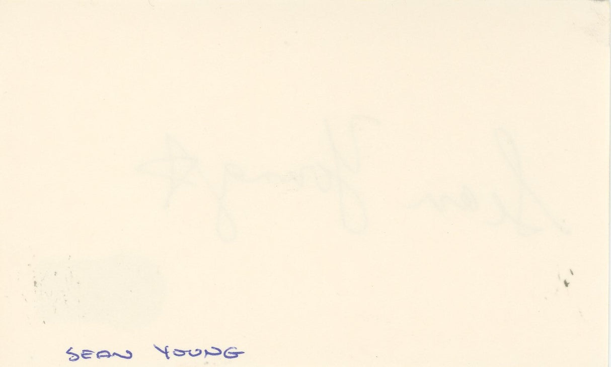 Sean Young Blade Runner Authentic Signed 3x5 Index Card BAS #BQ45367