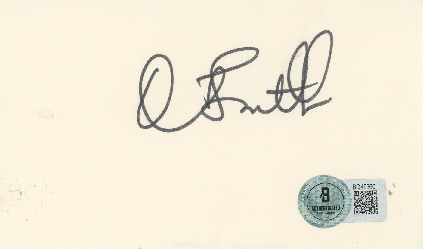 Courtney Thorne Smith Melrose Place Authentic Signed 3x5 Index Card BAS #BQ45360